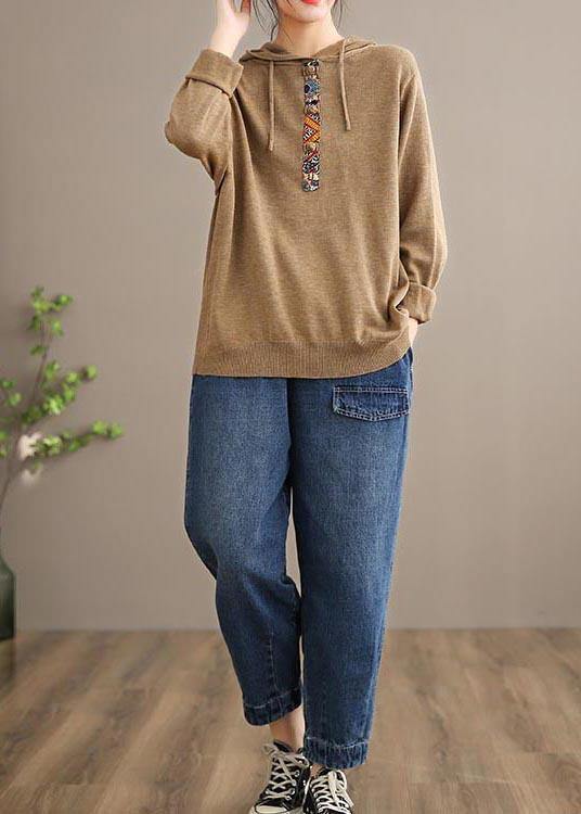 Handmade Spring Casual Pants Oversize Denim Blue Photography Elastic Waist Trousers